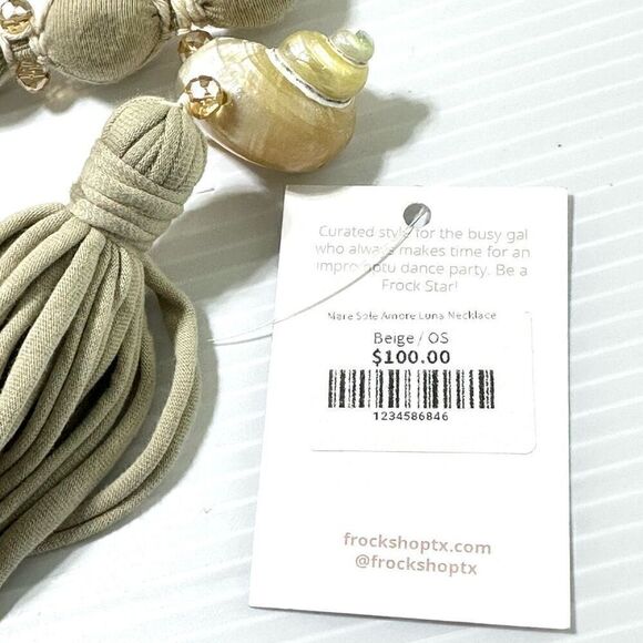 NEW Mare Sole Amore Luna Necklace OS Statement Boho Natural Lagenlook Beachy - Picture 5 of 11